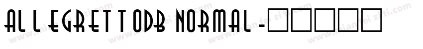 AllegrettoDB Normal字体转换